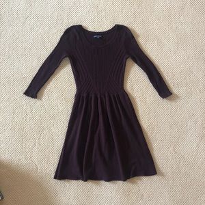 Maroon knit dress